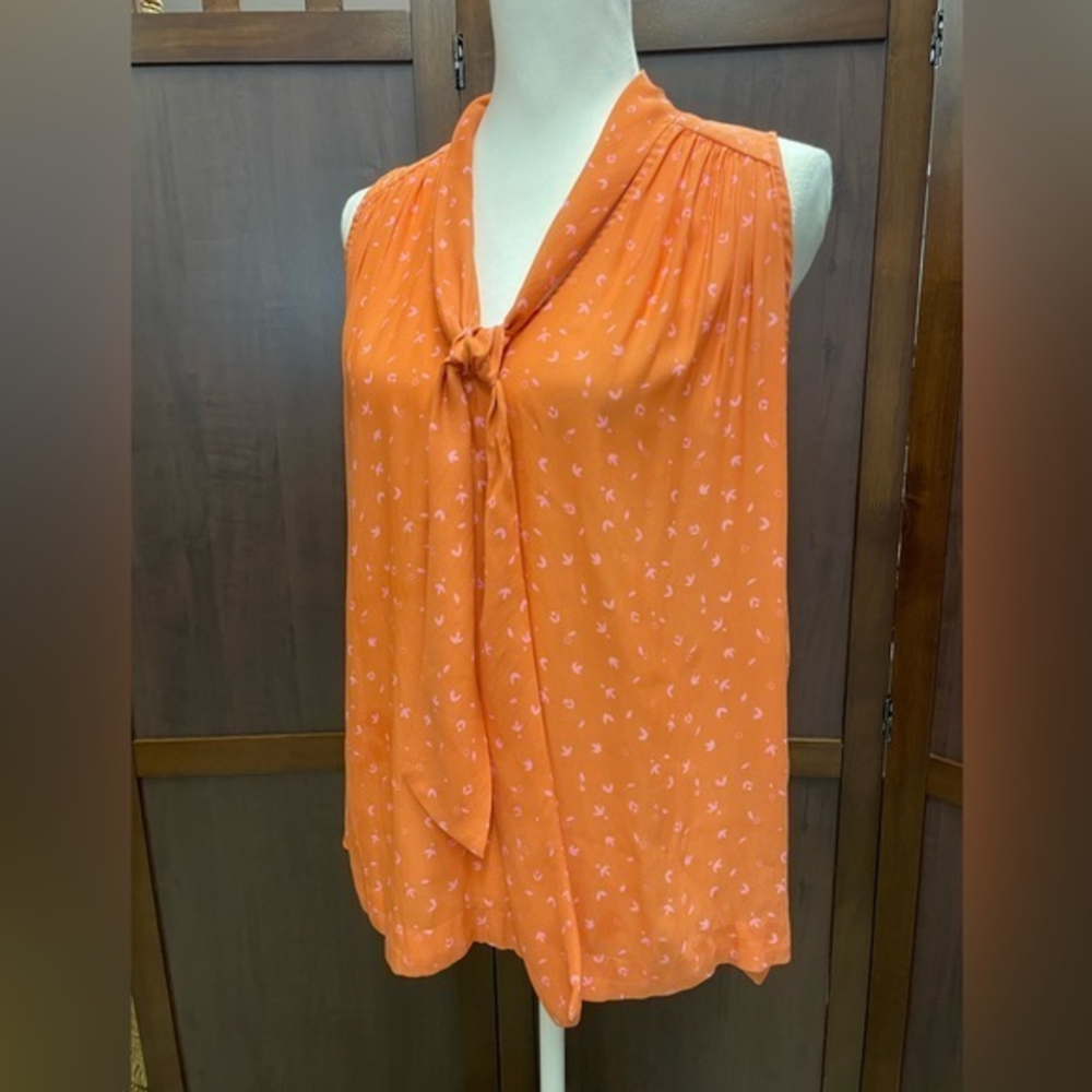 FREE PEOPLE NECK TIE CORAL TOP‎ size M